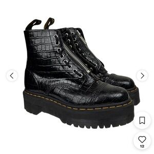 Dr Martens Sinclair Croc Embossed Boots